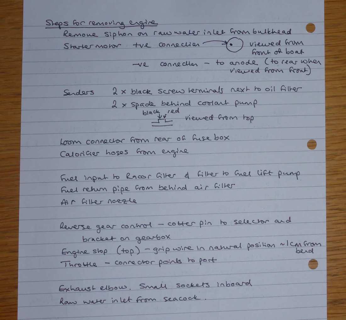 Engine removal notes P1030684